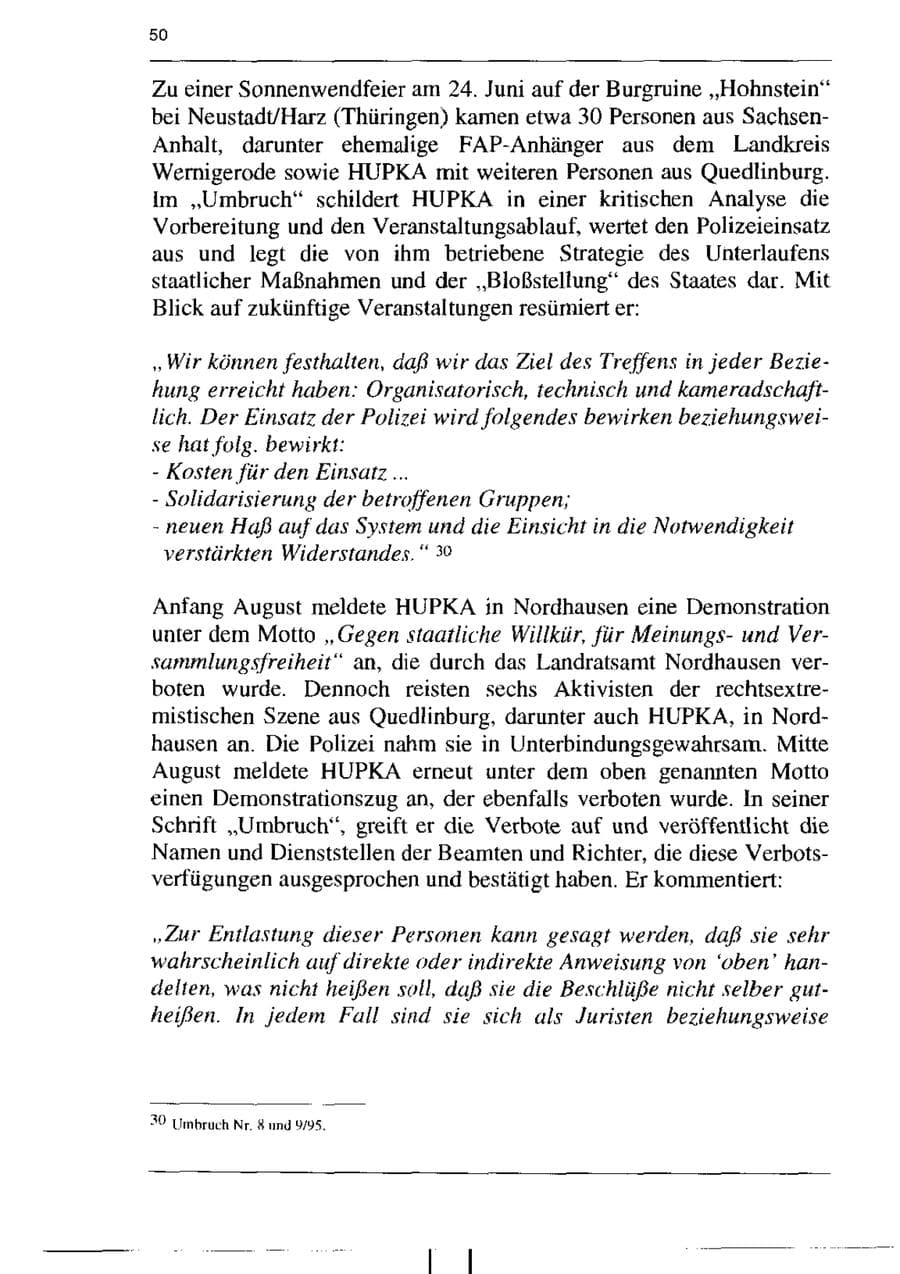 Seite 62 des Verfassungsschutzbericht 1995 Sachsen-Anhalt