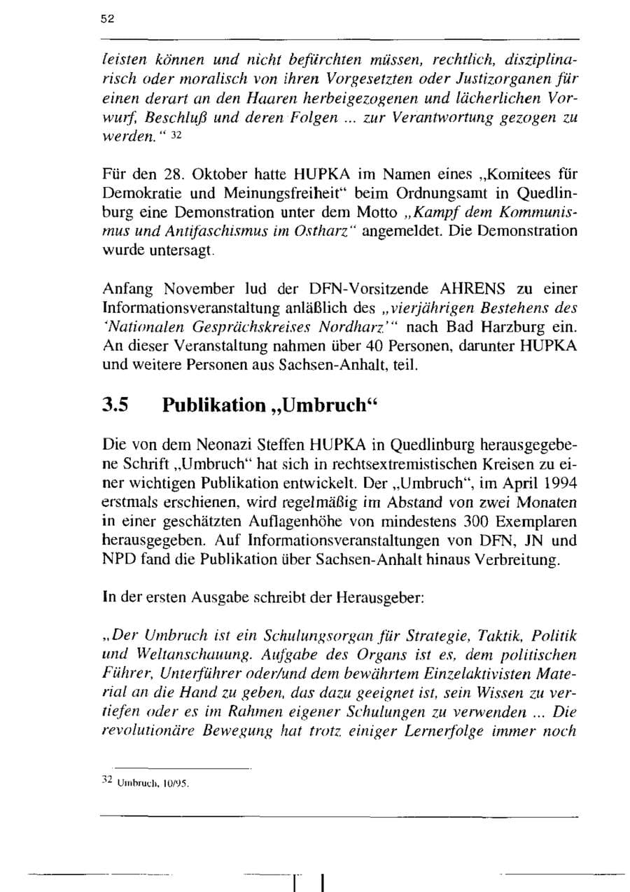 Seite 64 des Verfassungsschutzbericht 1995 Sachsen-Anhalt
