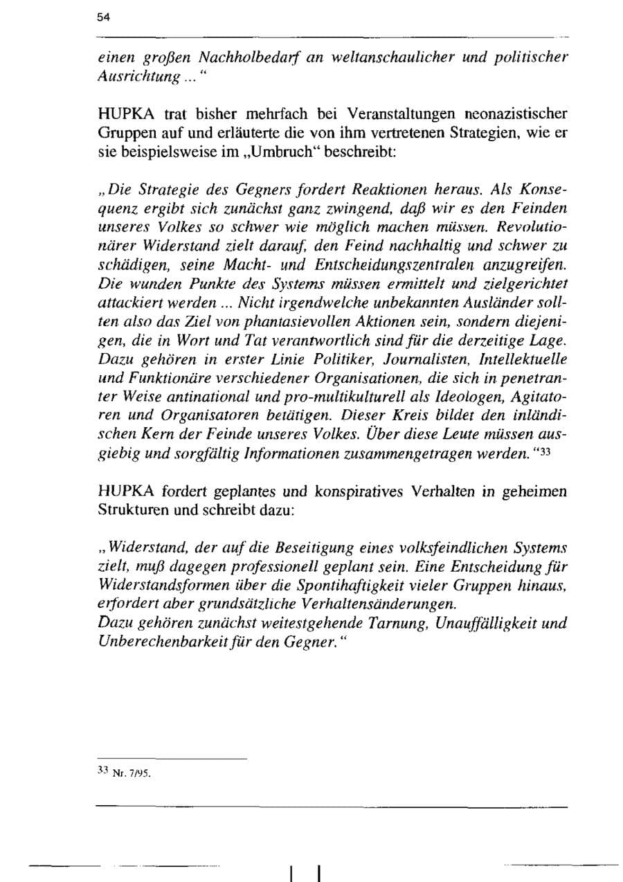 Seite 66 des Verfassungsschutzbericht 1995 Sachsen-Anhalt