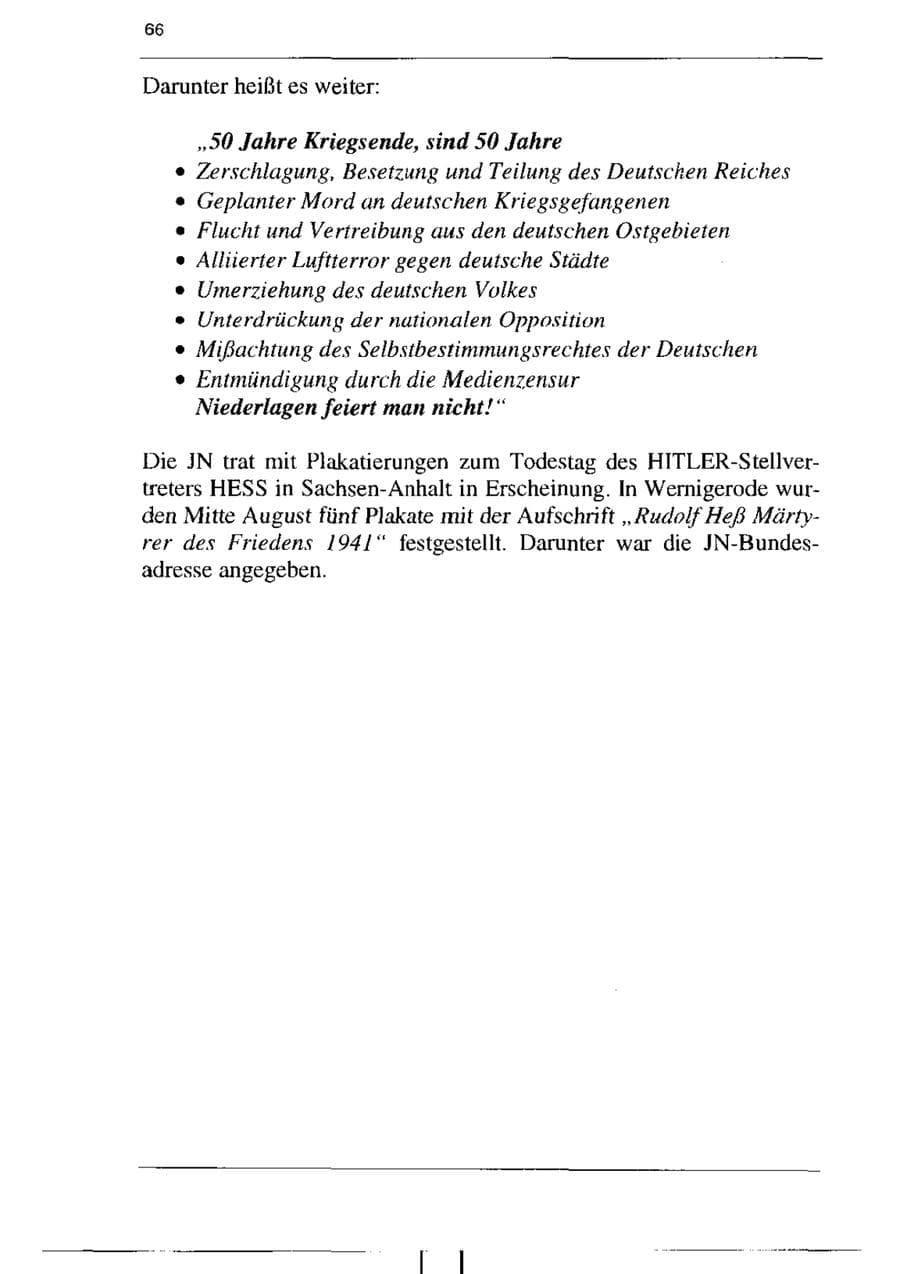 Seite 78 des Verfassungsschutzbericht 1995 Sachsen-Anhalt