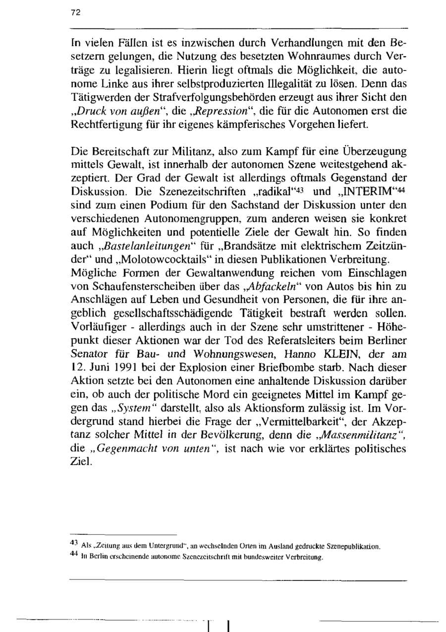 Seite 84 des Verfassungsschutzbericht 1995 Sachsen-Anhalt