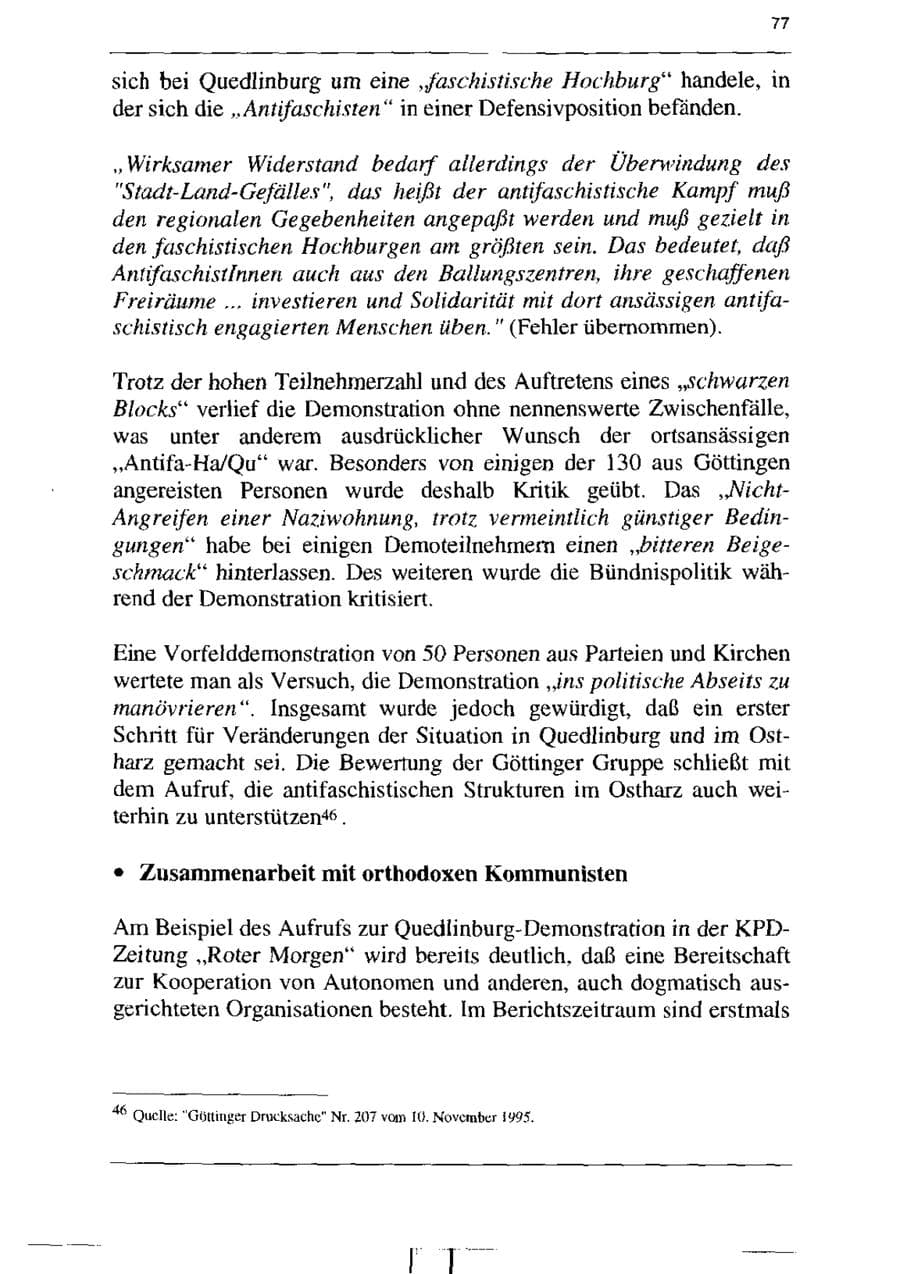Seite 89 des Verfassungsschutzbericht 1995 Sachsen-Anhalt