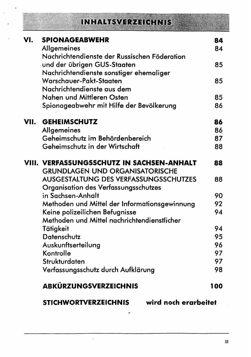 Seite 11 des Verfassungsschutzbericht 1996 Sachsen-Anhalt