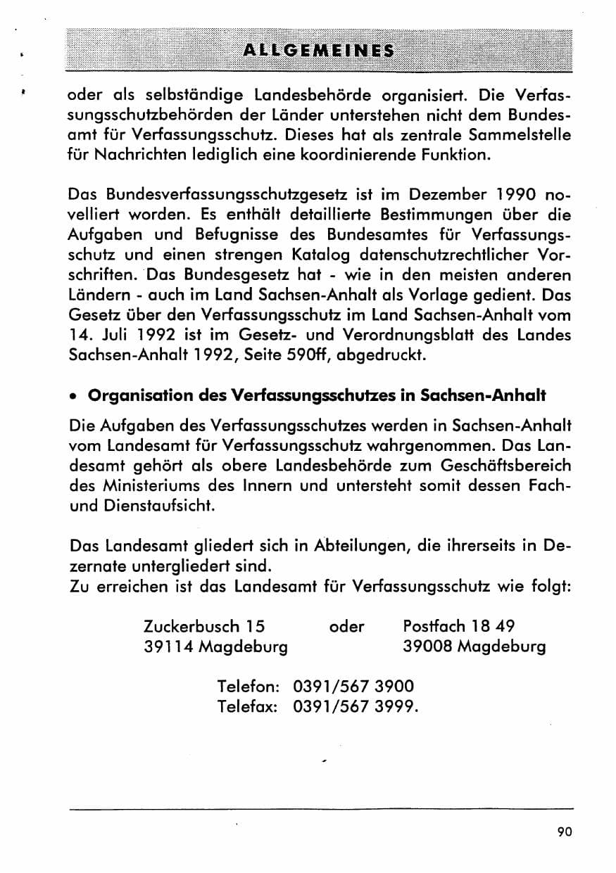 Seite 105 des Verfassungsschutzbericht 1996 Sachsen-Anhalt