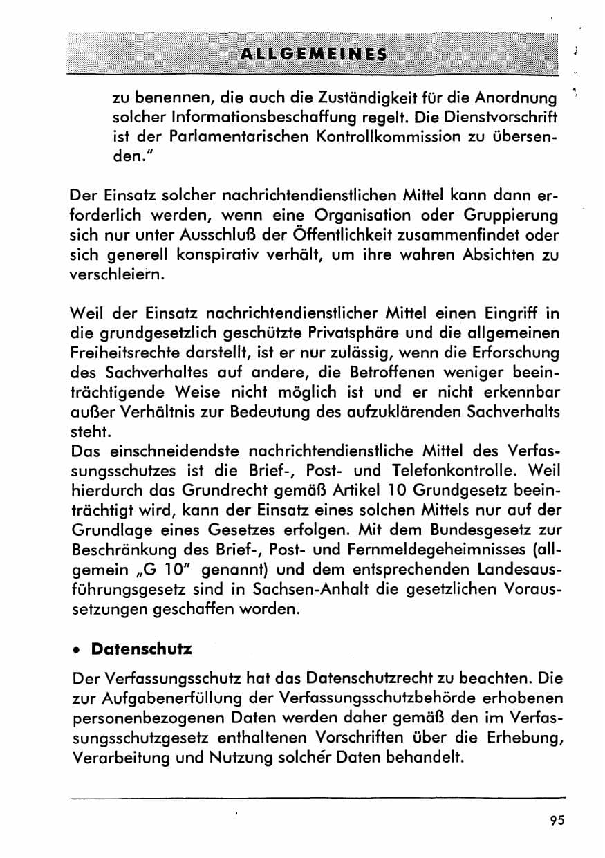 Seite 110 des Verfassungsschutzbericht 1996 Sachsen-Anhalt