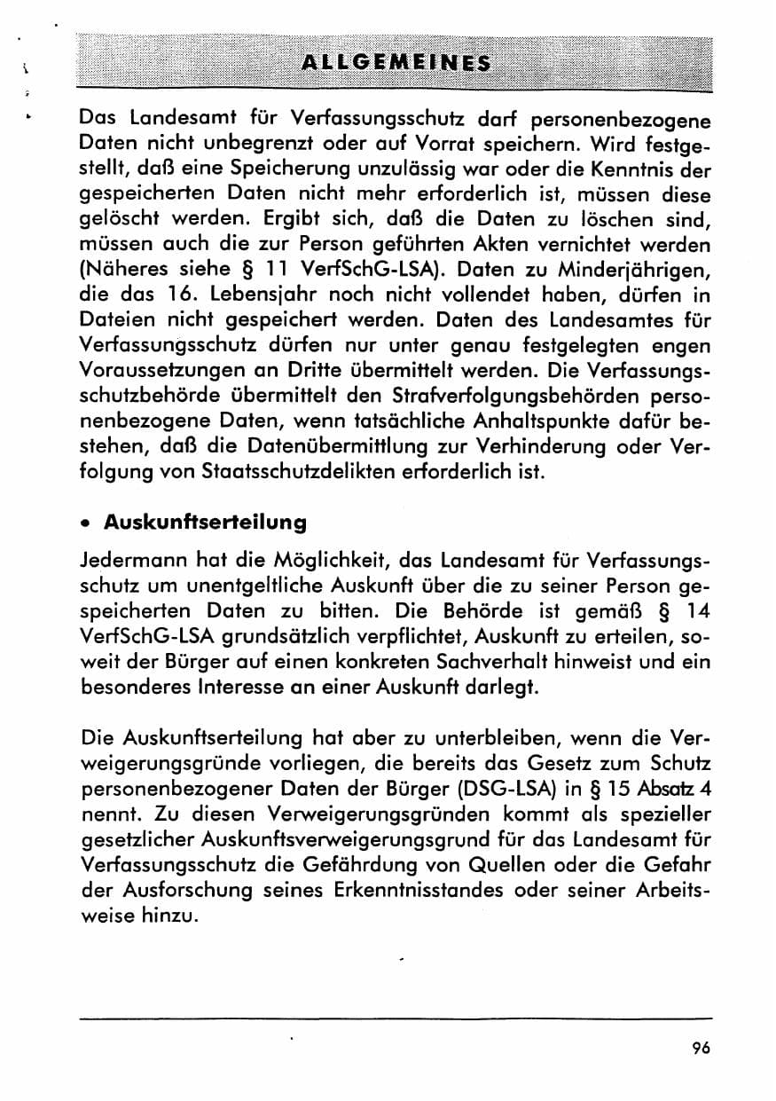 Seite 111 des Verfassungsschutzbericht 1996 Sachsen-Anhalt
