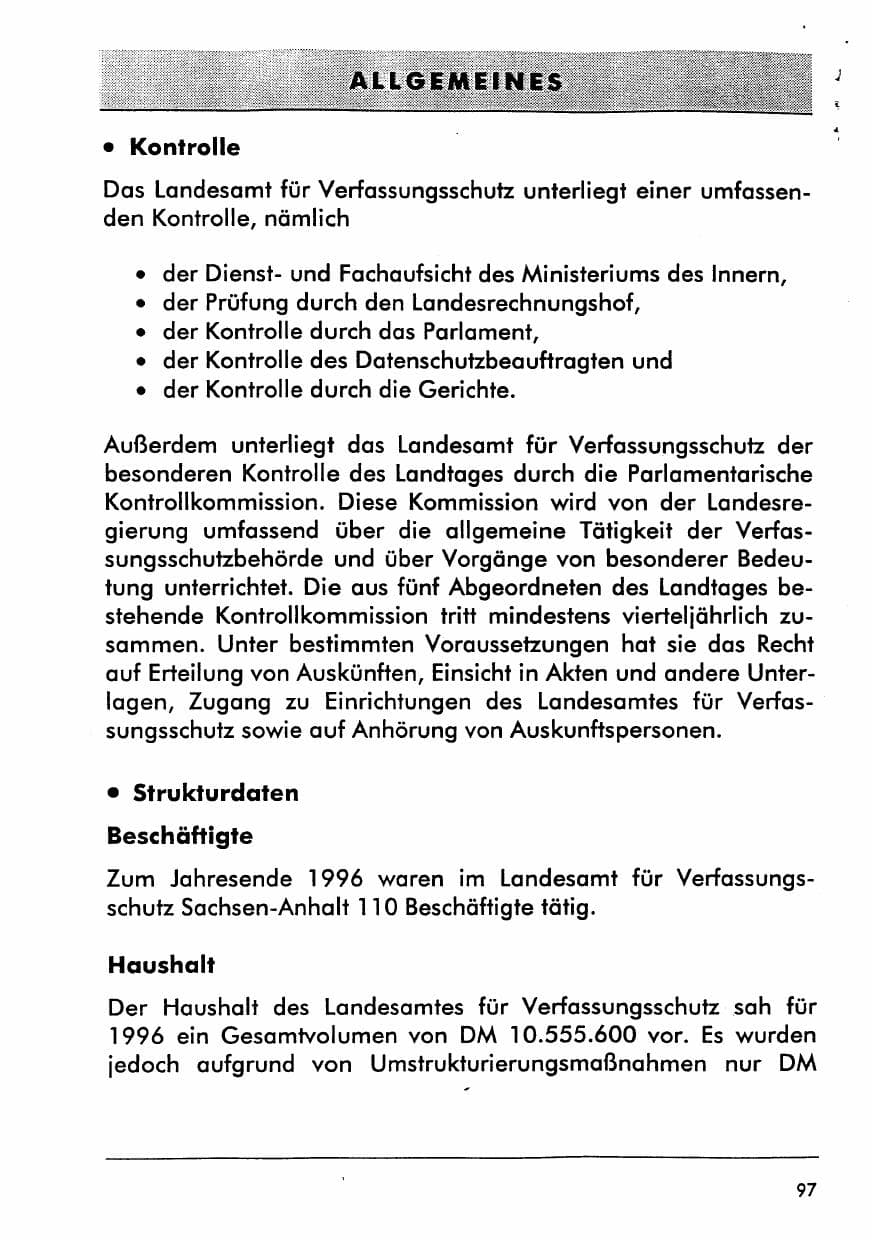 Seite 112 des Verfassungsschutzbericht 1996 Sachsen-Anhalt