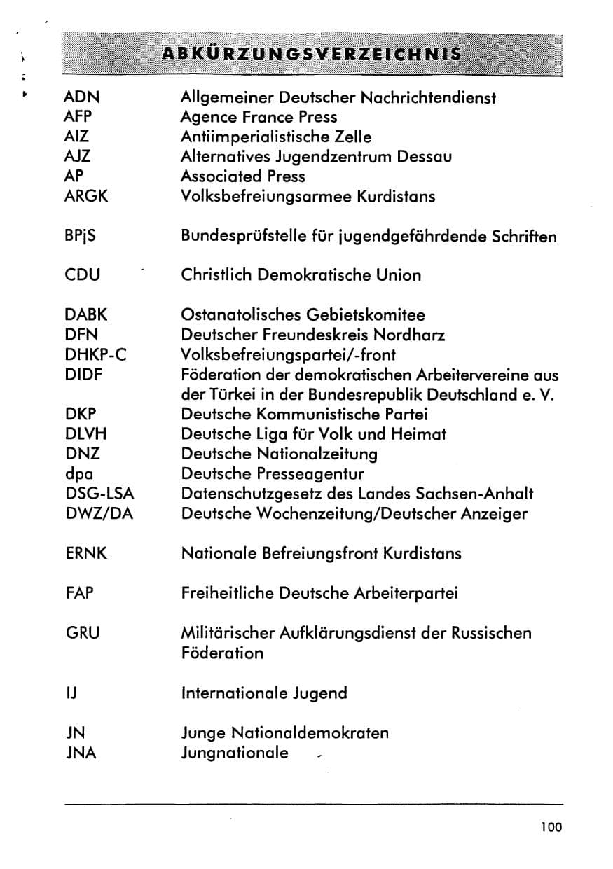 Seite 115 des Verfassungsschutzbericht 1996 Sachsen-Anhalt
