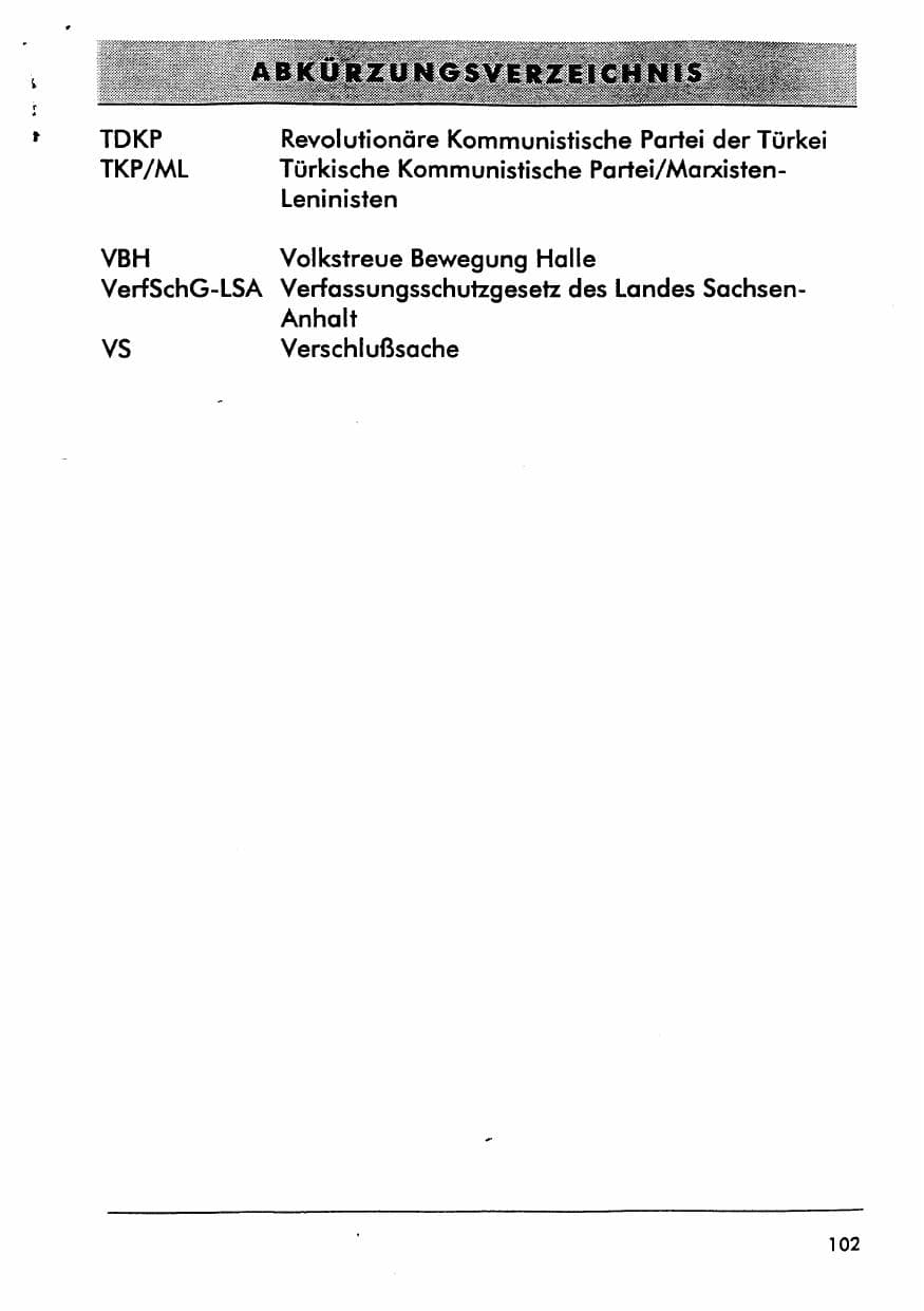 Seite 117 des Verfassungsschutzbericht 1996 Sachsen-Anhalt