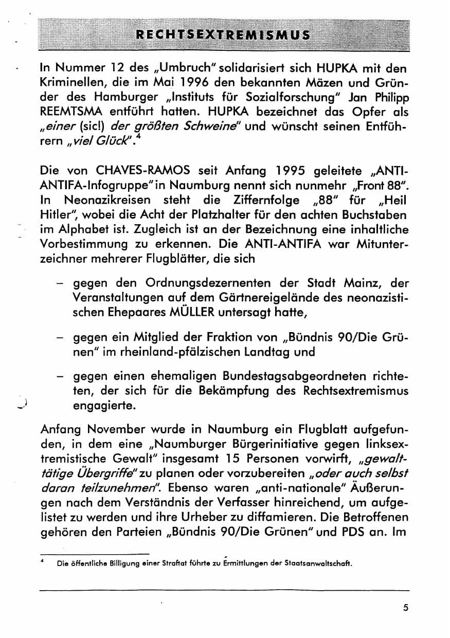 Seite 17 des Verfassungsschutzbericht 1996 Sachsen-Anhalt