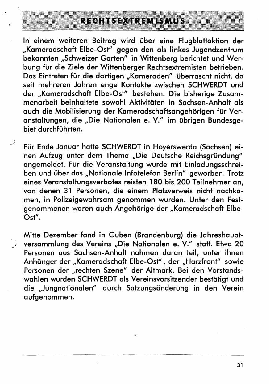 Seite 43 des Verfassungsschutzbericht 1996 Sachsen-Anhalt