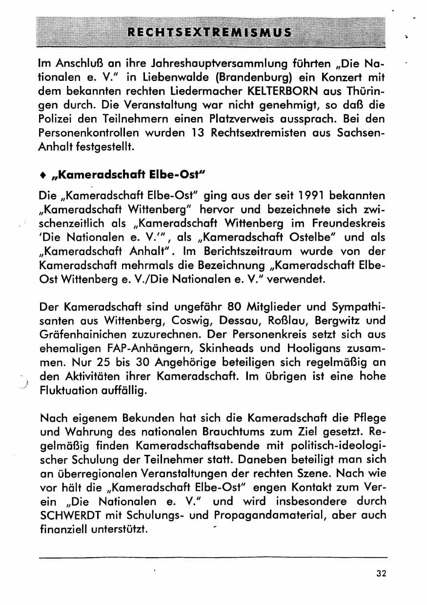 Seite 44 des Verfassungsschutzbericht 1996 Sachsen-Anhalt