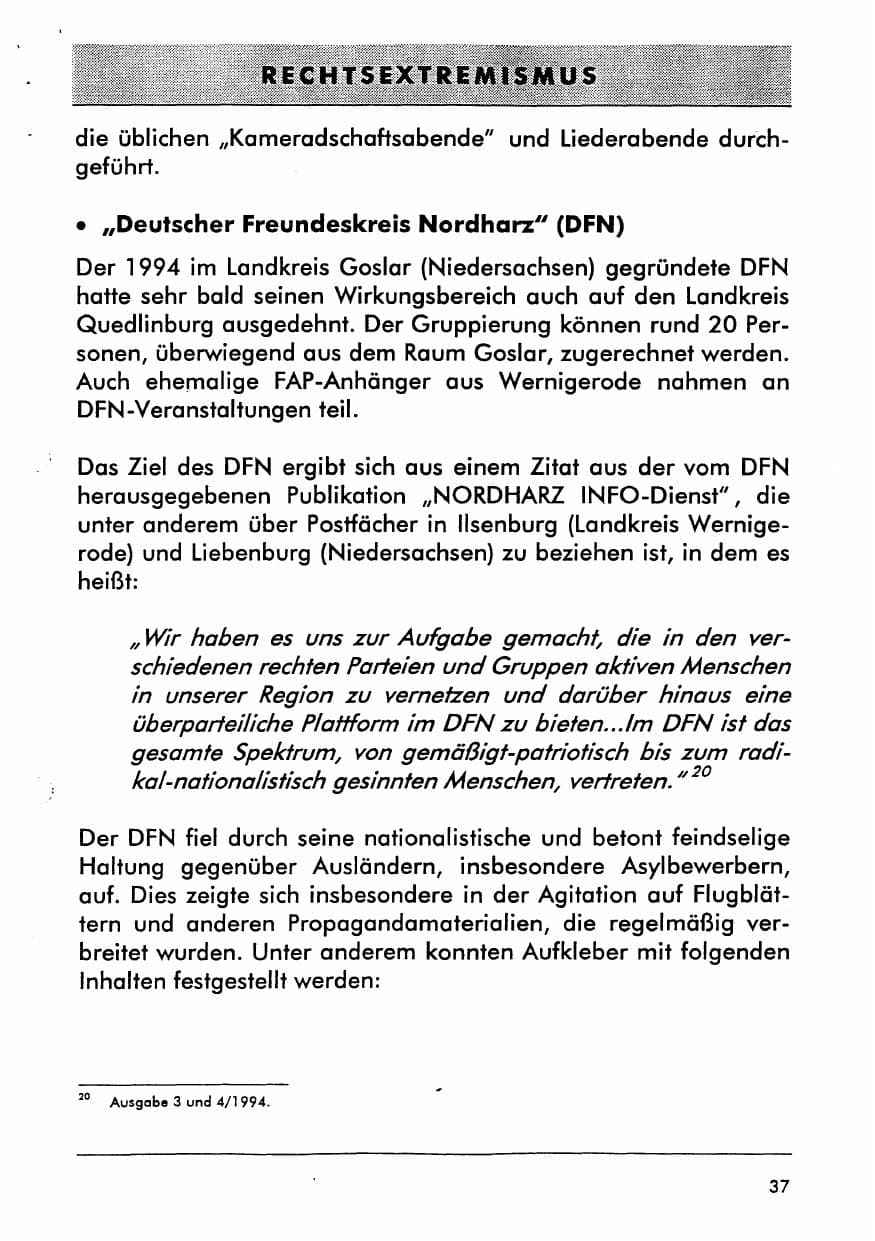 Seite 49 des Verfassungsschutzbericht 1996 Sachsen-Anhalt