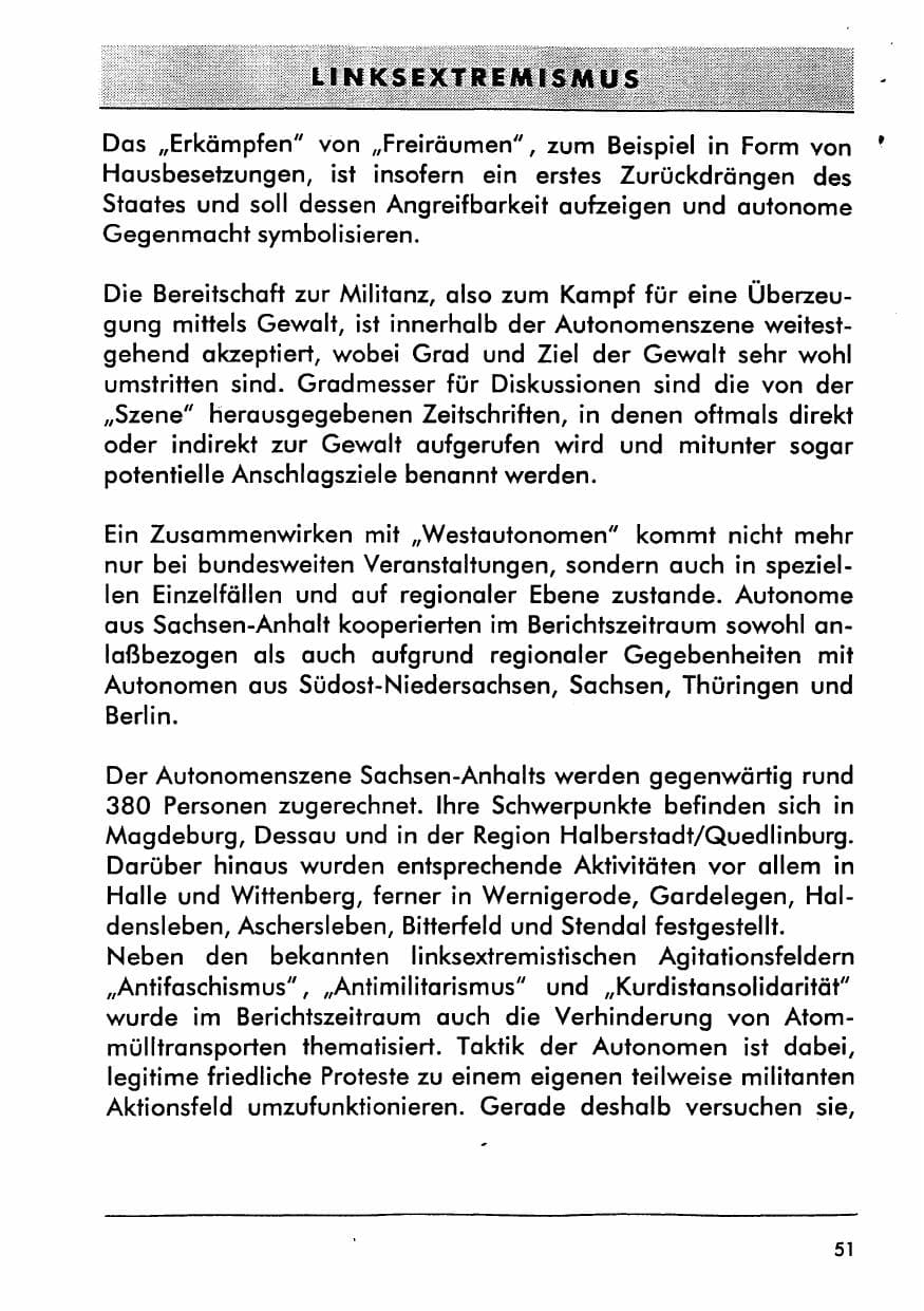 Seite 64 des Verfassungsschutzbericht 1996 Sachsen-Anhalt