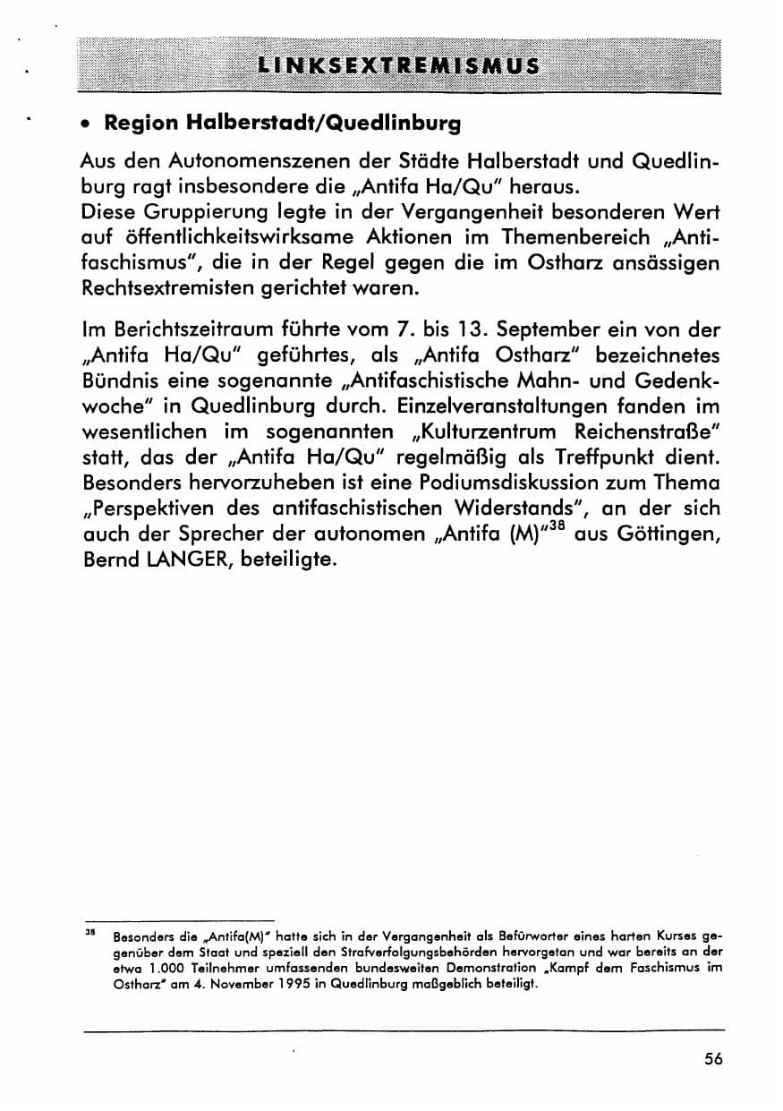 Seite 69 des Verfassungsschutzbericht 1996 Sachsen-Anhalt