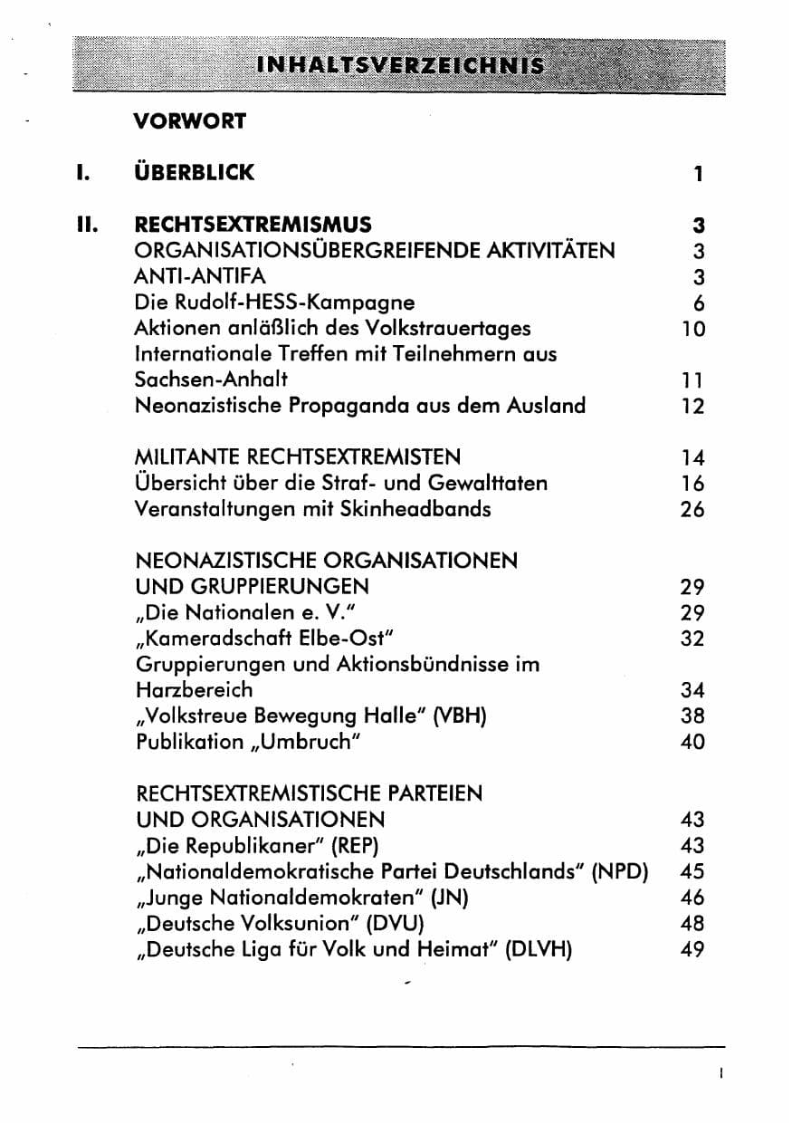 Seite 9 des Verfassungsschutzbericht 1996 Sachsen-Anhalt