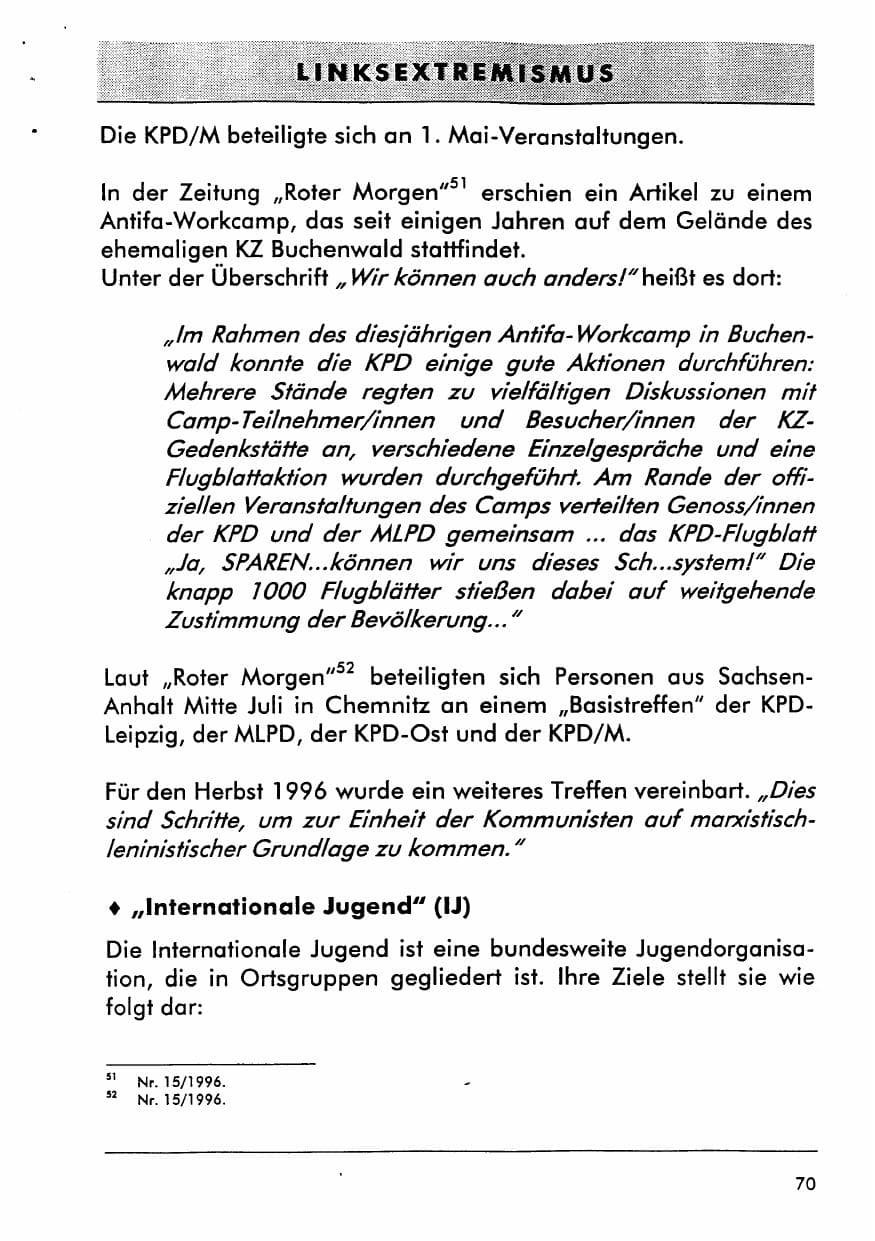 Seite 83 des Verfassungsschutzbericht 1996 Sachsen-Anhalt