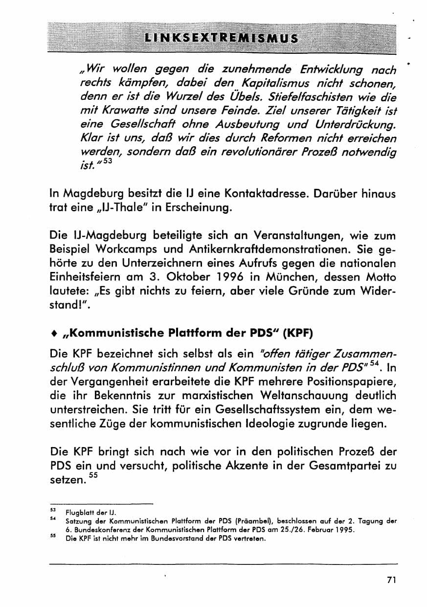 Seite 84 des Verfassungsschutzbericht 1996 Sachsen-Anhalt
