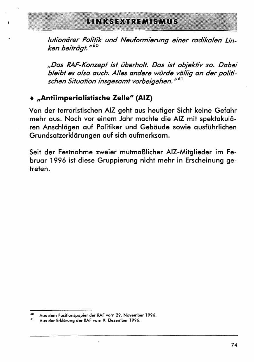 Seite 87 des Verfassungsschutzbericht 1996 Sachsen-Anhalt