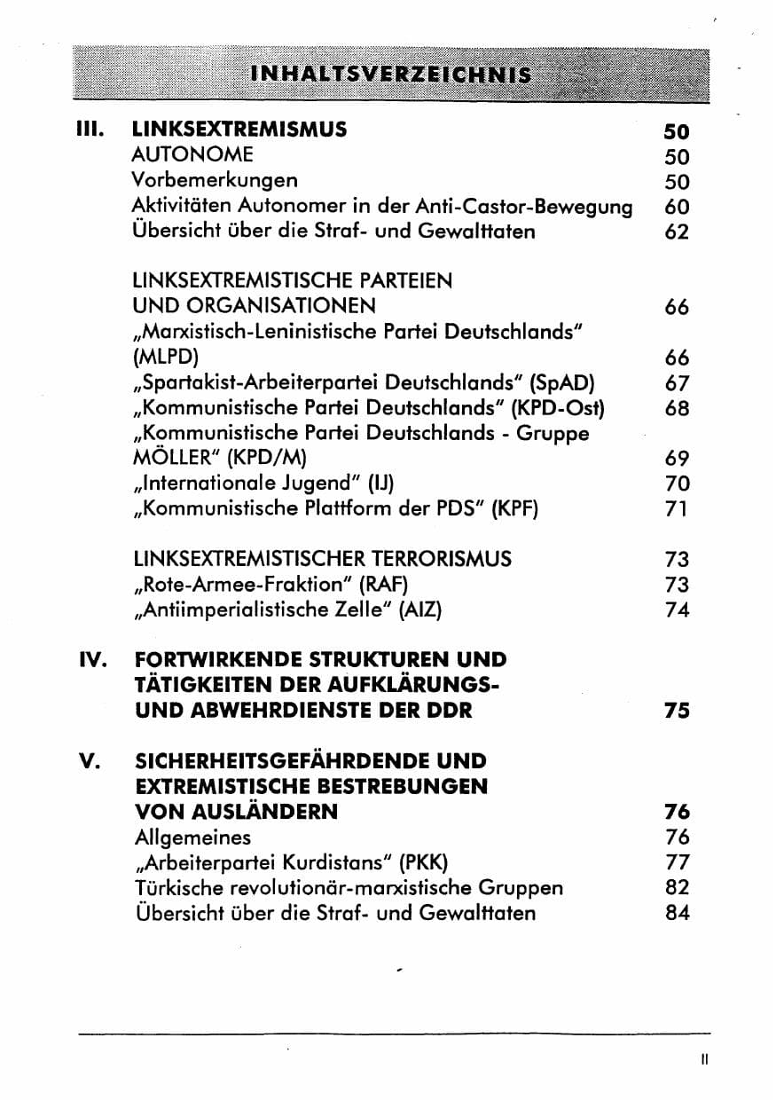 Seite 10 des Verfassungsschutzbericht 1996 Sachsen-Anhalt