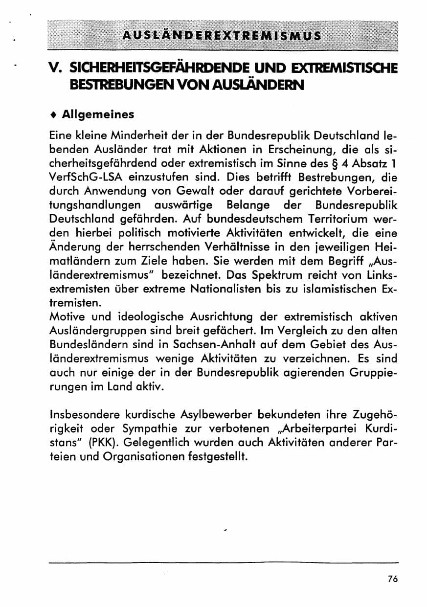 Seite 91 des Verfassungsschutzbericht 1996 Sachsen-Anhalt