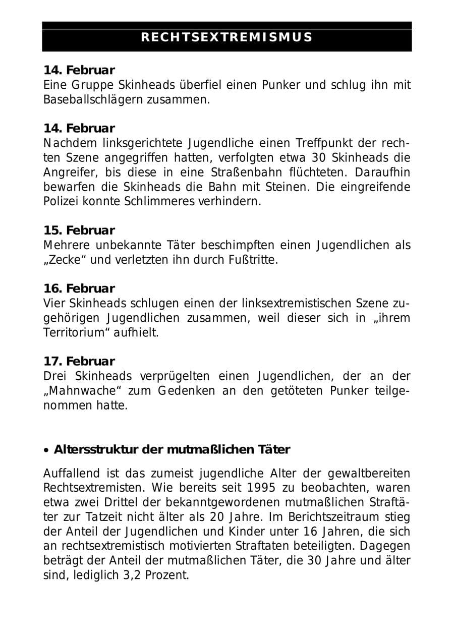 Seite 17 des Verfassungsschutzbericht 1997 Sachsen-Anhalt