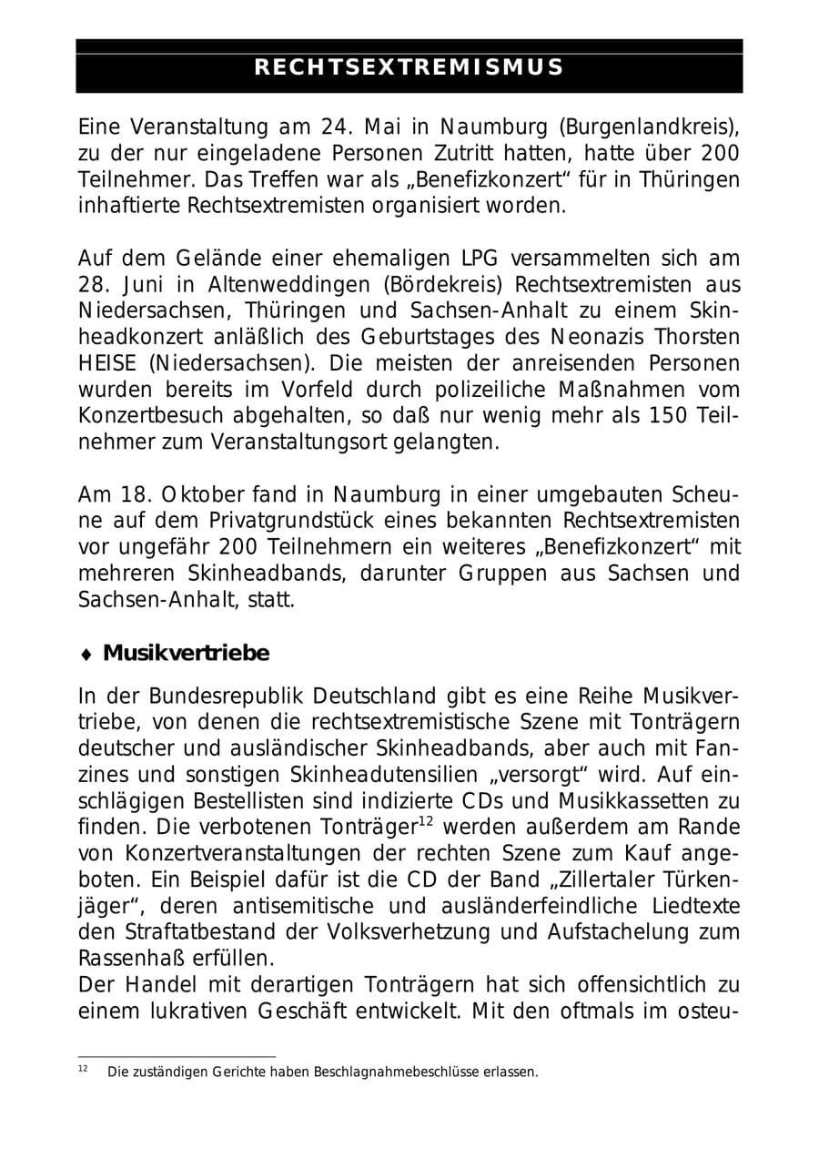 Seite 19 des Verfassungsschutzbericht 1997 Sachsen-Anhalt