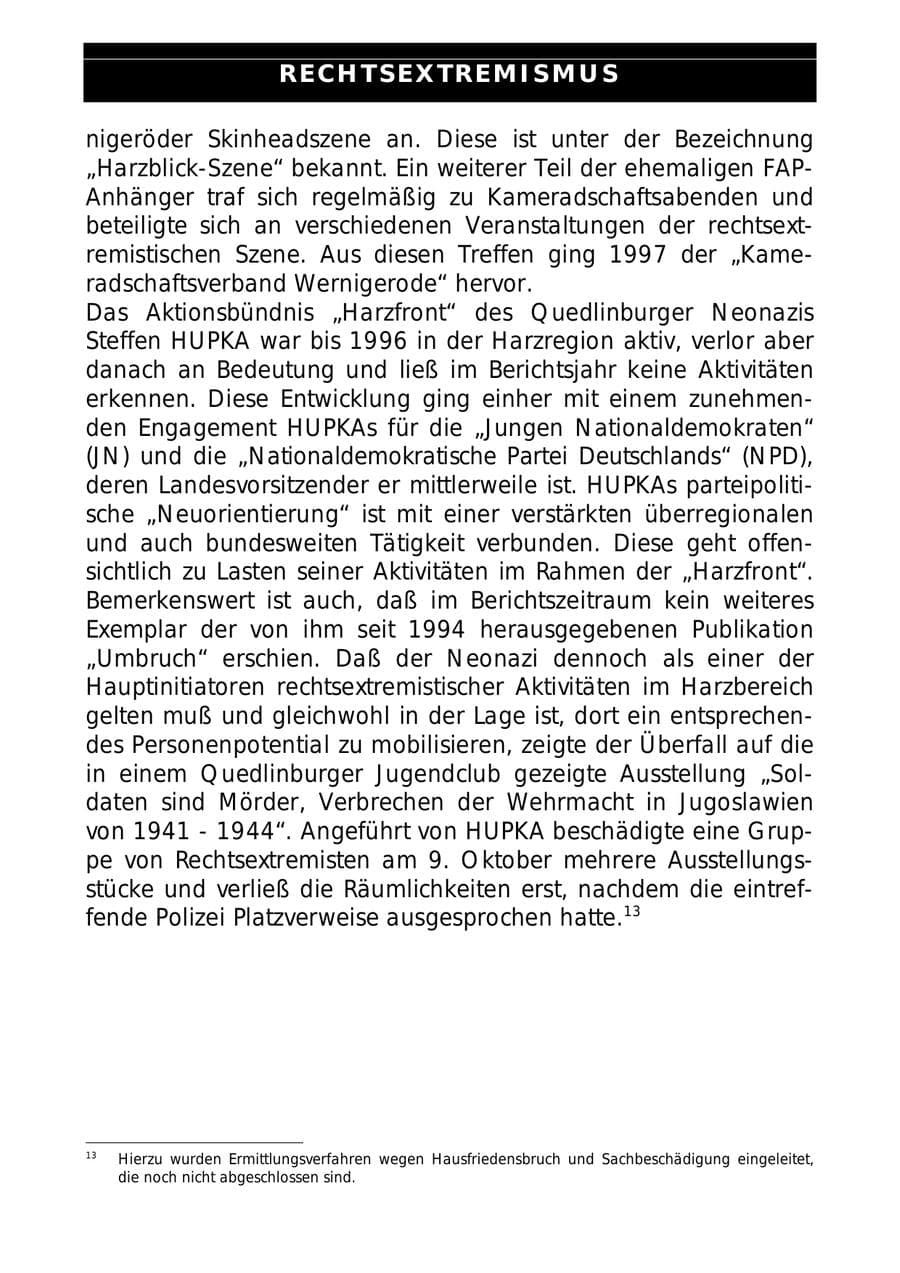 Seite 21 des Verfassungsschutzbericht 1997 Sachsen-Anhalt