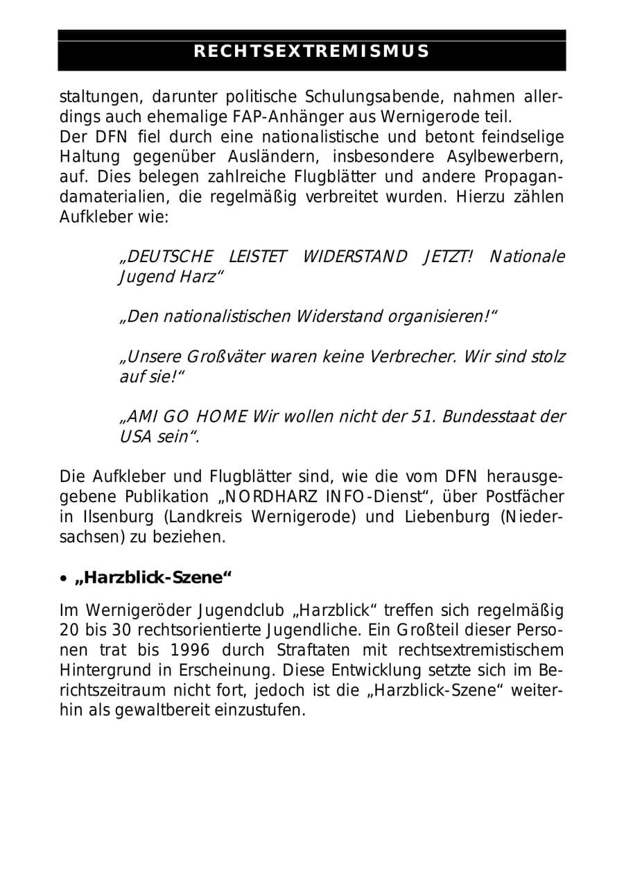 Seite 23 des Verfassungsschutzbericht 1997 Sachsen-Anhalt