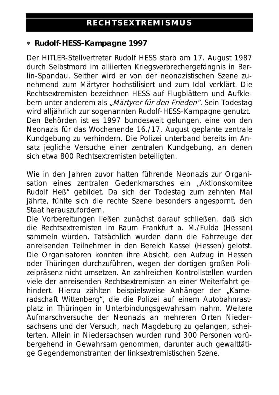 Seite 39 des Verfassungsschutzbericht 1997 Sachsen-Anhalt