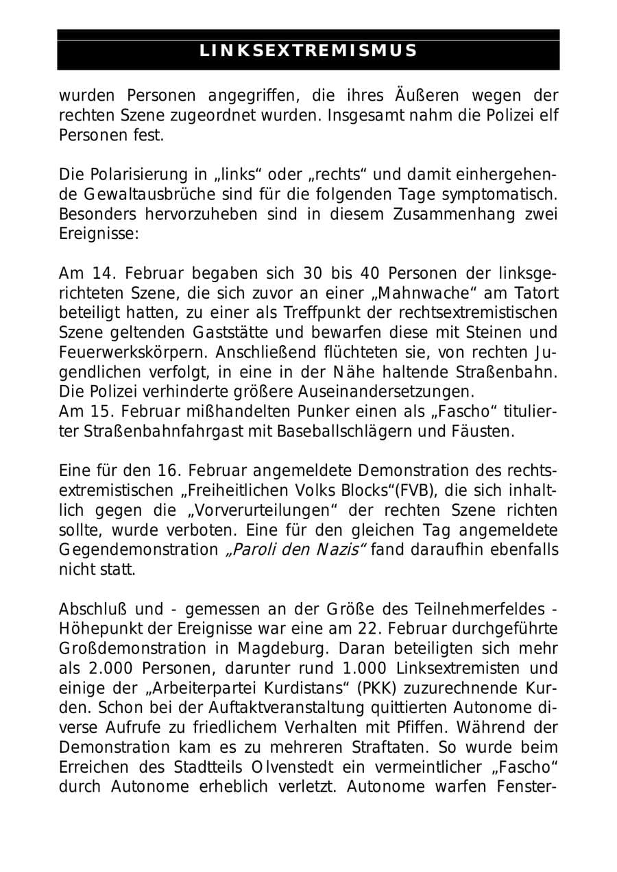 Seite 48 des Verfassungsschutzbericht 1997 Sachsen-Anhalt