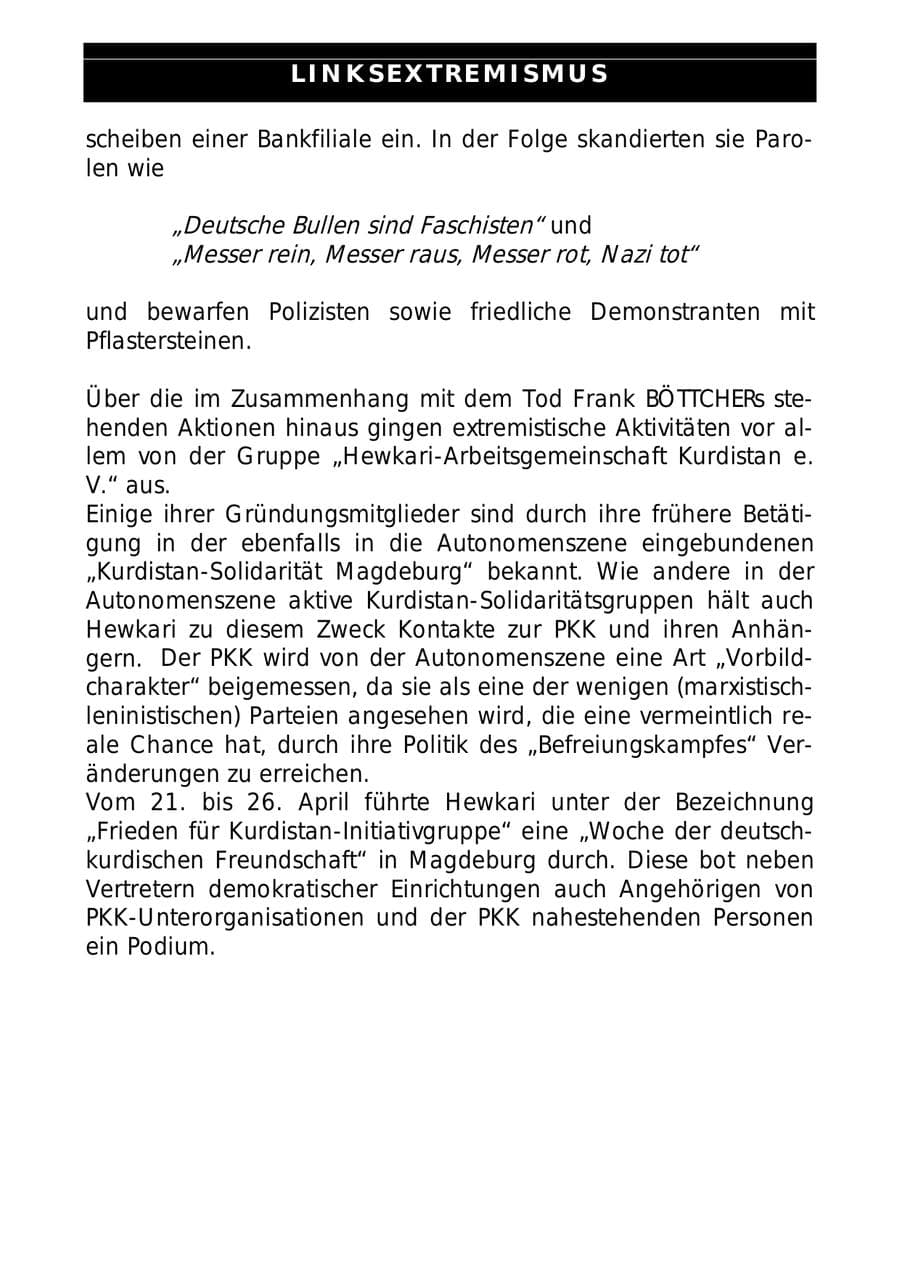 Seite 49 des Verfassungsschutzbericht 1997 Sachsen-Anhalt