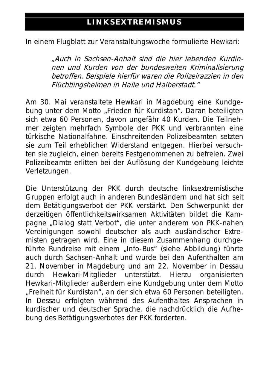 Seite 50 des Verfassungsschutzbericht 1997 Sachsen-Anhalt