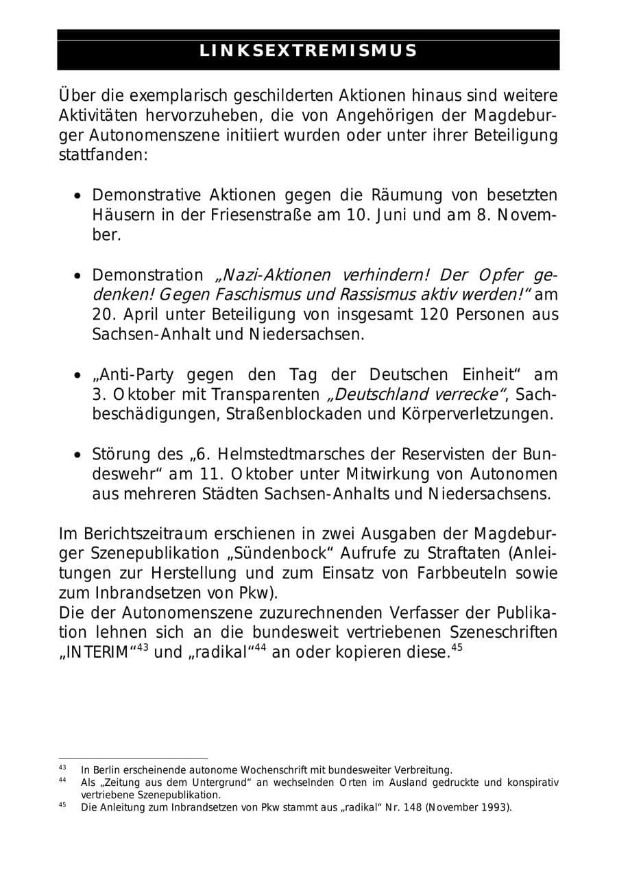 Seite 51 des Verfassungsschutzbericht 1997 Sachsen-Anhalt