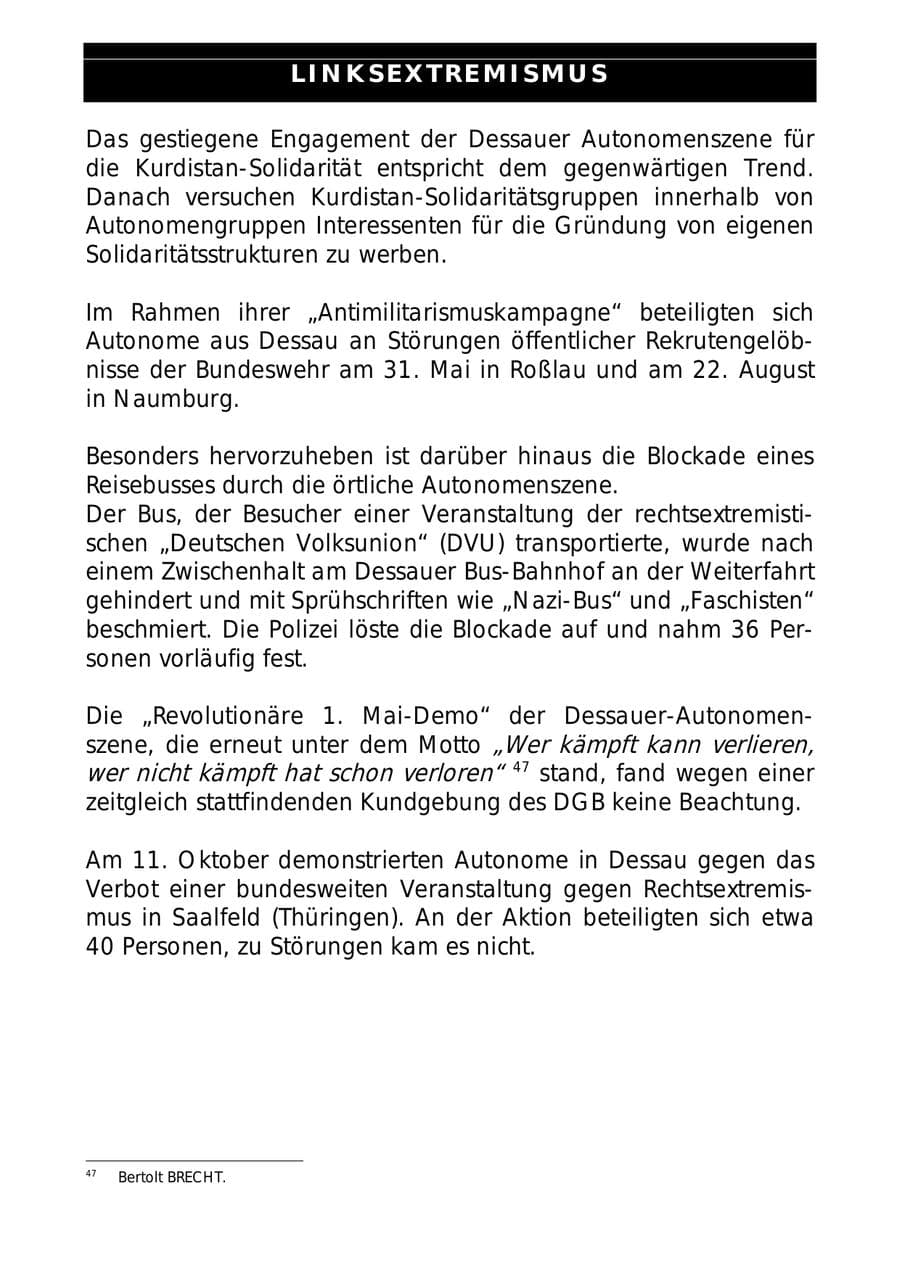 Seite 53 des Verfassungsschutzbericht 1997 Sachsen-Anhalt