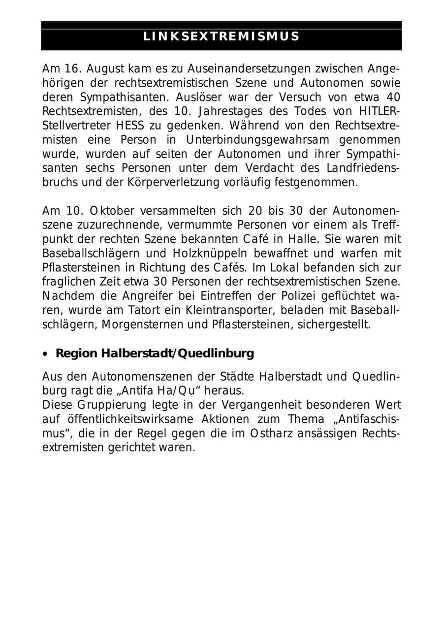 Seite 55 des Verfassungsschutzbericht 1997 Sachsen-Anhalt