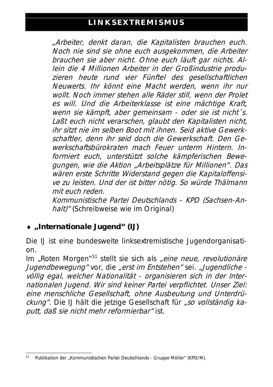 Seite 60 des Verfassungsschutzbericht 1997 Sachsen-Anhalt