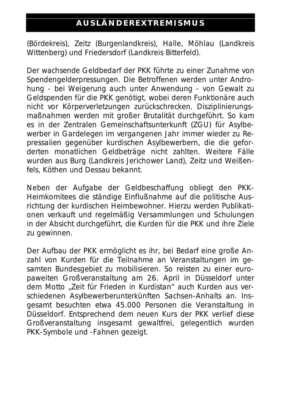 Seite 68 des Verfassungsschutzbericht 1997 Sachsen-Anhalt