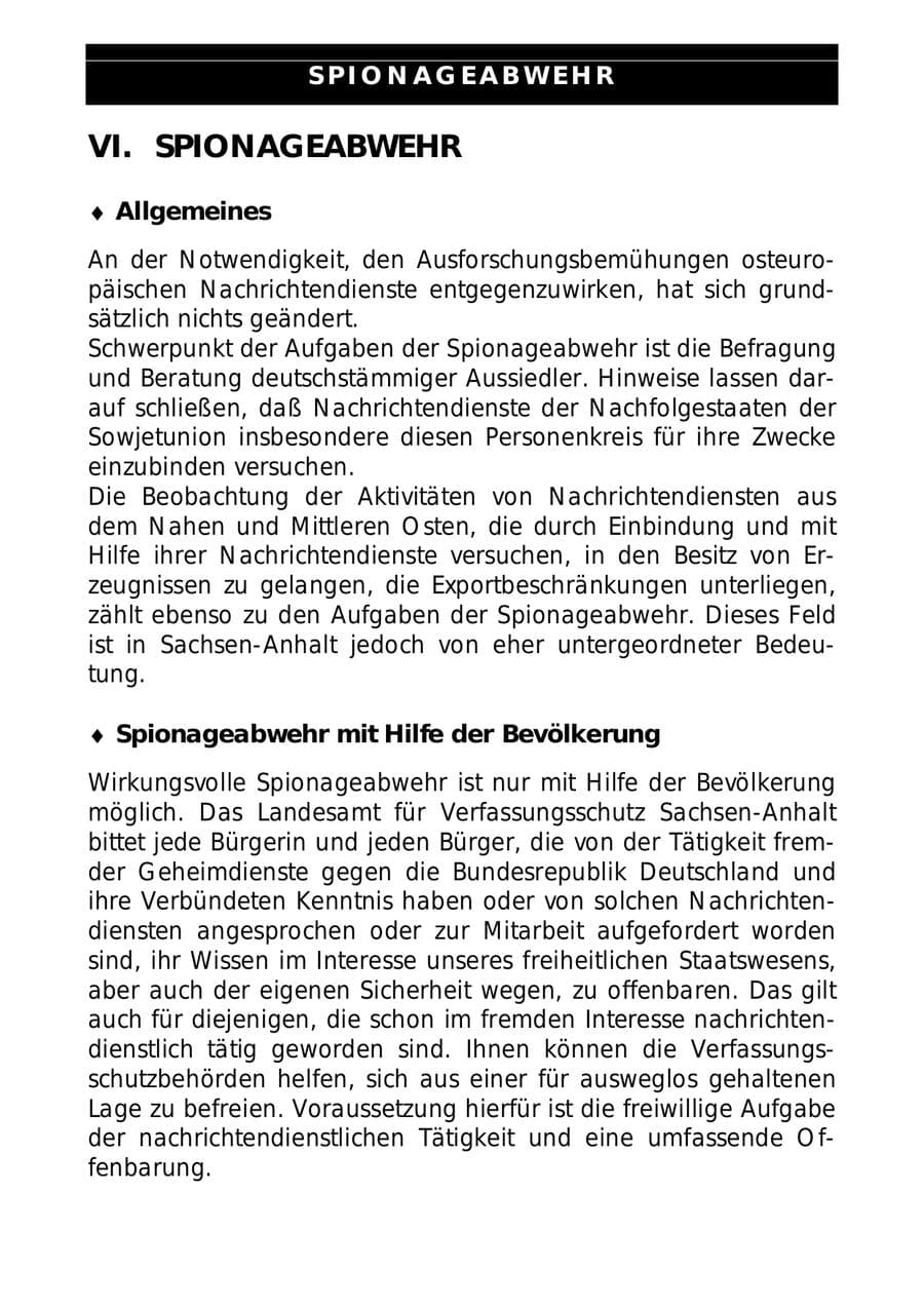 Seite 75 des Verfassungsschutzbericht 1997 Sachsen-Anhalt