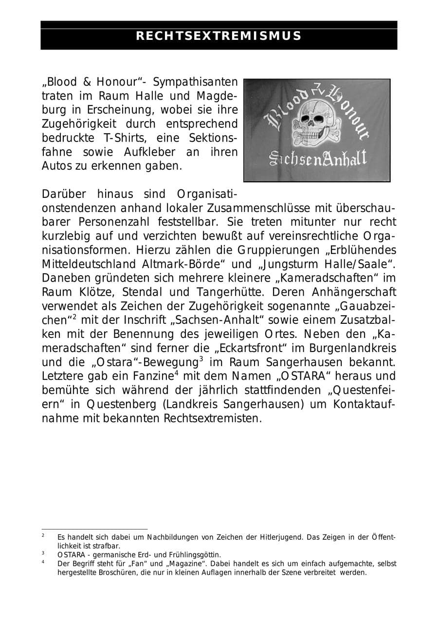 Seite 10 des Verfassungsschutzbericht 1997 Sachsen-Anhalt