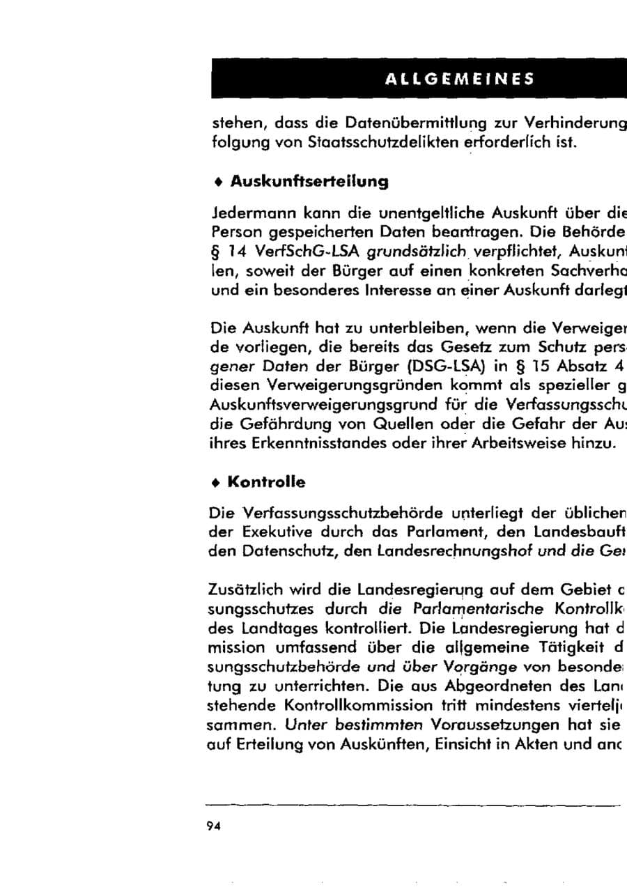 Seite 105 des Verfassungsschutzbericht 1998 Sachsen-Anhalt