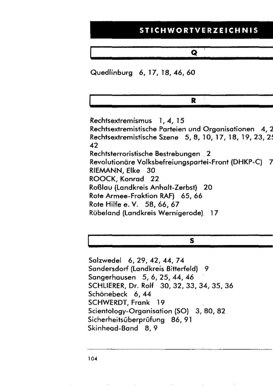 Seite 115 des Verfassungsschutzbericht 1998 Sachsen-Anhalt