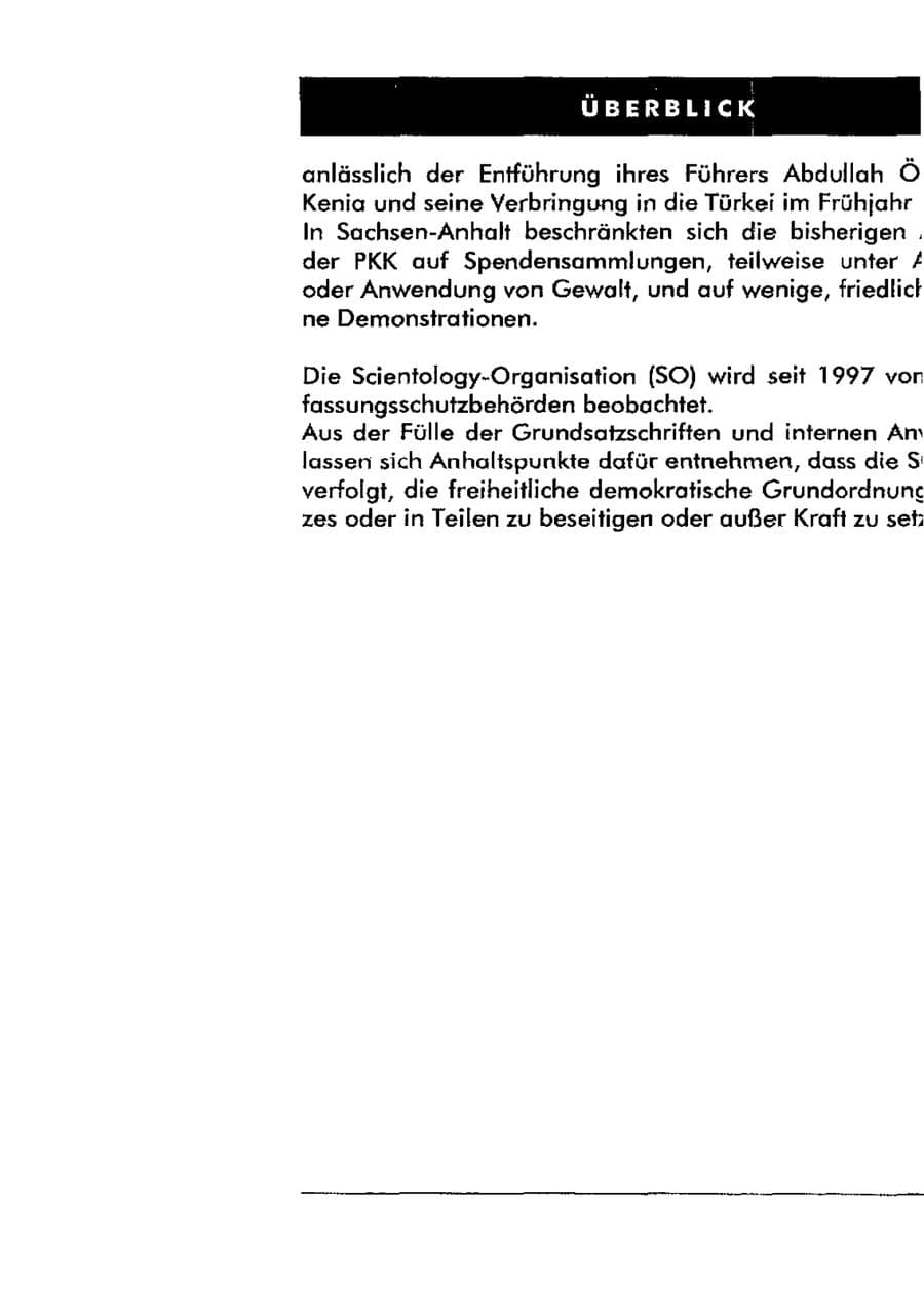 Seite 14 des Verfassungsschutzbericht 1998 Sachsen-Anhalt
