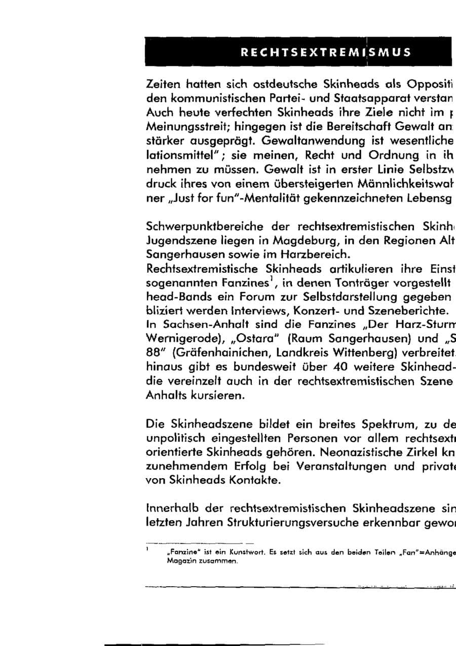 Seite 16 des Verfassungsschutzbericht 1998 Sachsen-Anhalt
