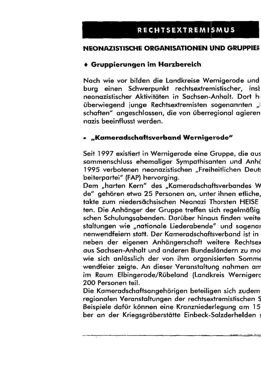 Seite 28 des Verfassungsschutzbericht 1998 Sachsen-Anhalt
