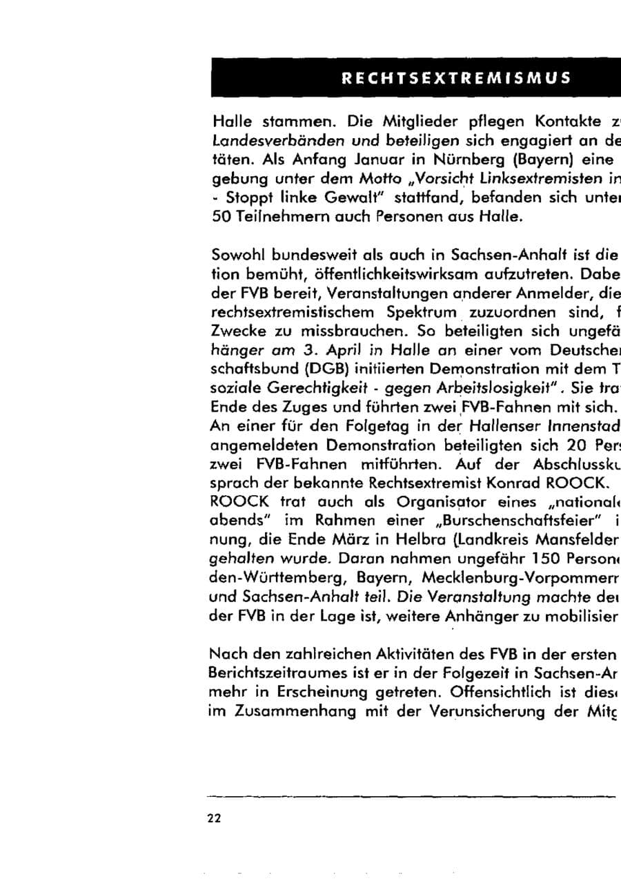 Seite 33 des Verfassungsschutzbericht 1998 Sachsen-Anhalt