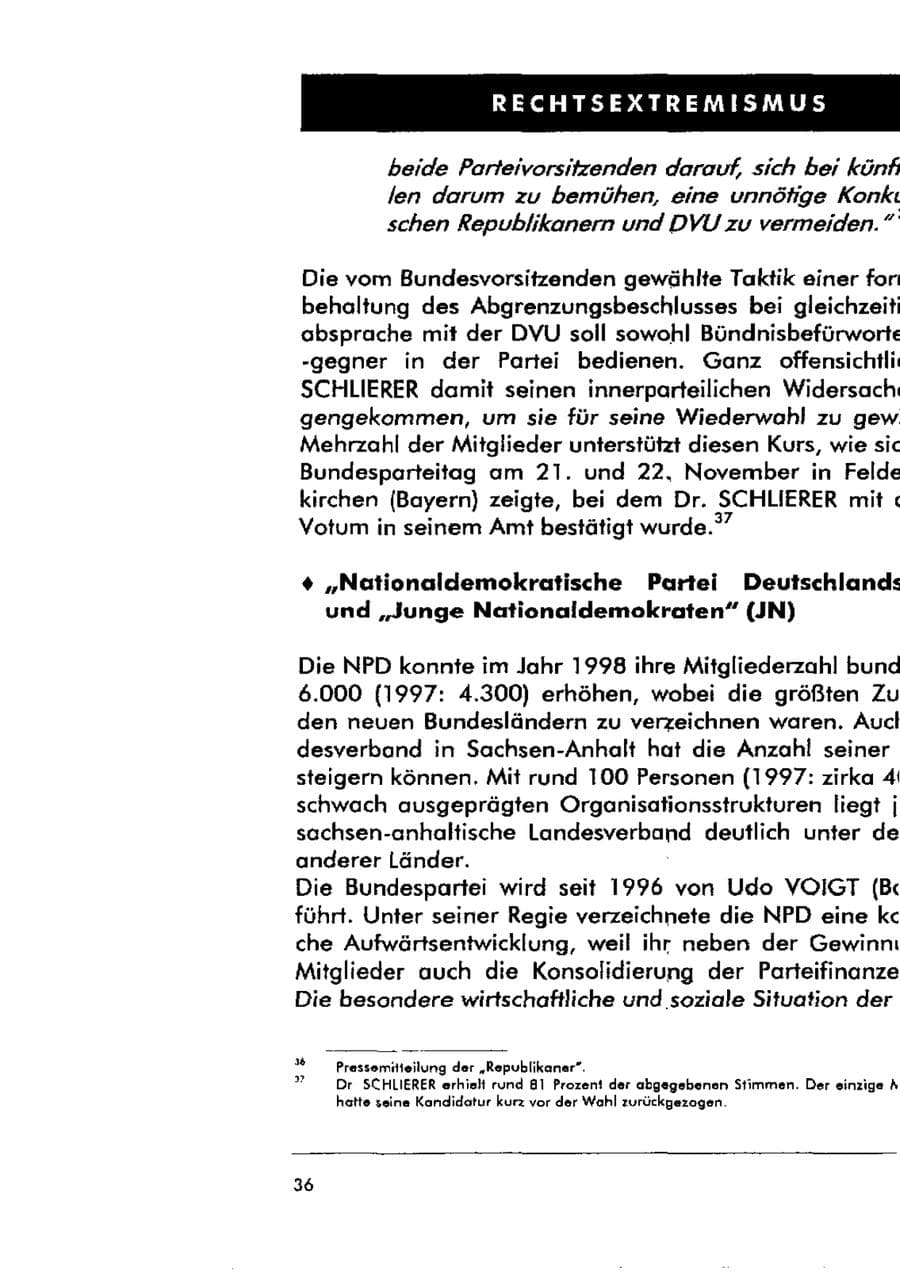 Seite 47 des Verfassungsschutzbericht 1998 Sachsen-Anhalt