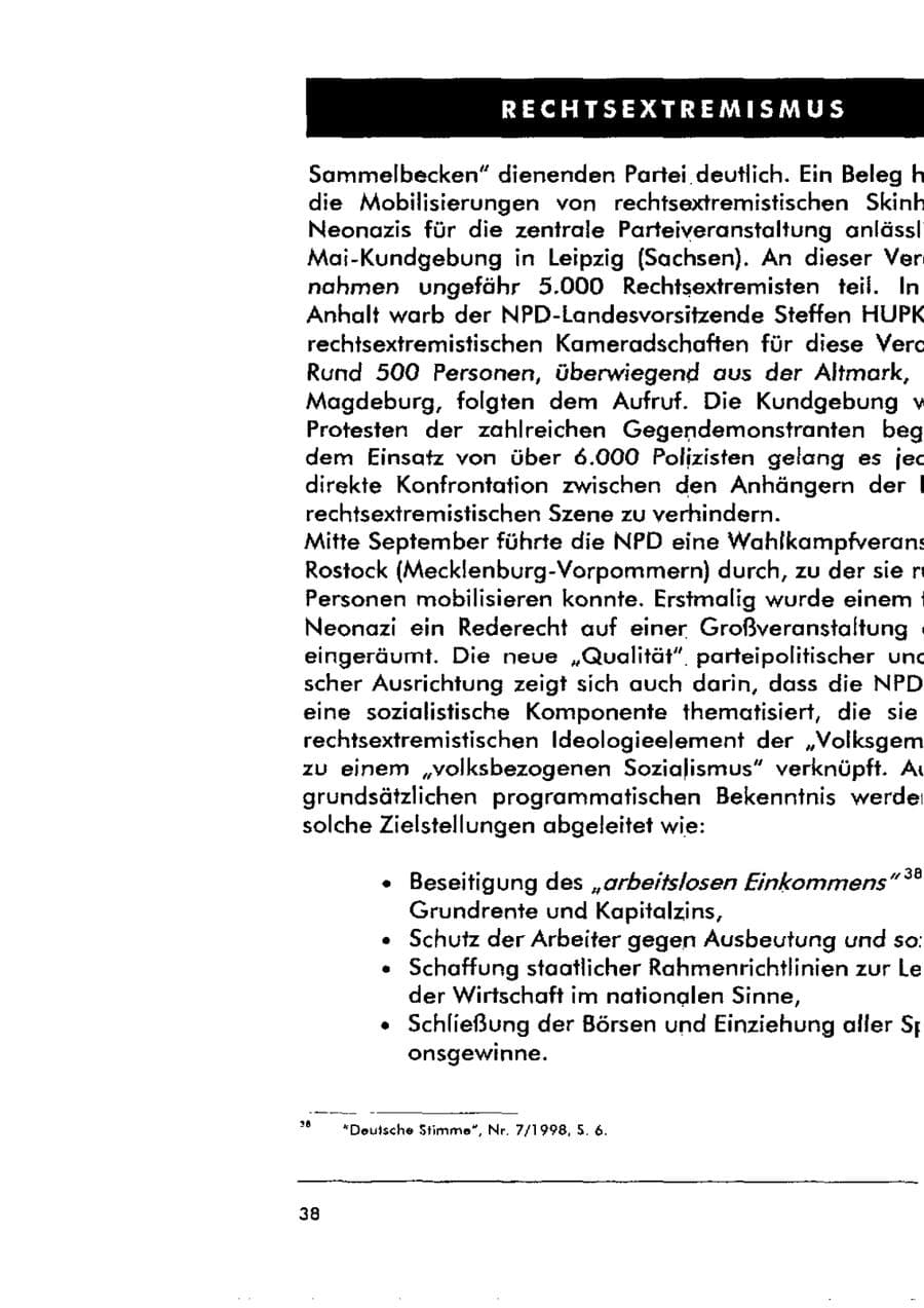 Seite 49 des Verfassungsschutzbericht 1998 Sachsen-Anhalt