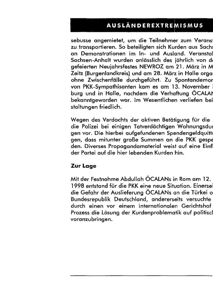 Seite 86 des Verfassungsschutzbericht 1998 Sachsen-Anhalt