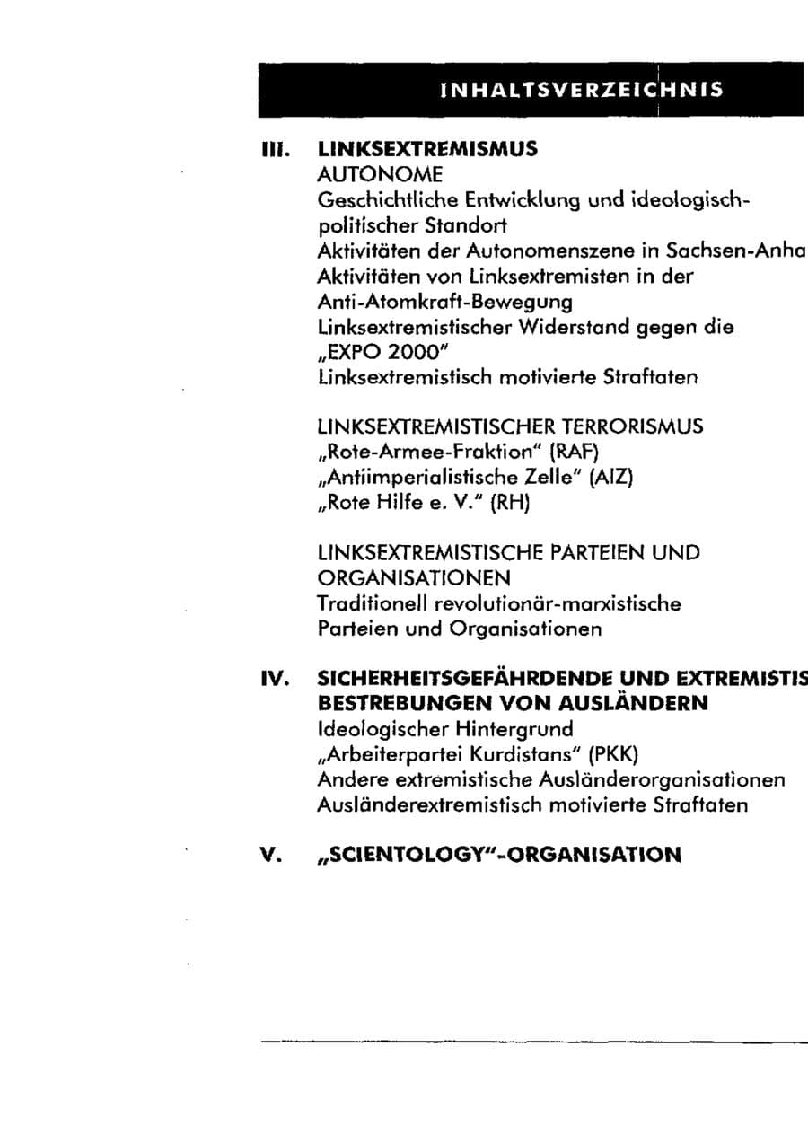 Seite 10 des Verfassungsschutzbericht 1998 Sachsen-Anhalt